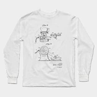 Driving Arrangements for Sewing Machine Vintage Patent Hand Drawing Long Sleeve T-Shirt